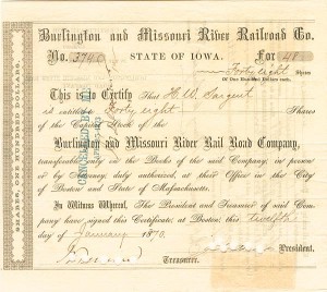 Burlington and Missouri River Railroad Co.